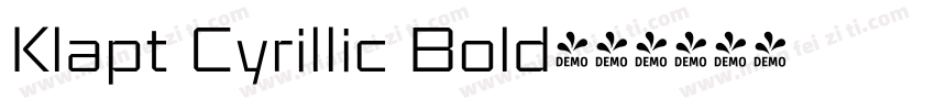 Klapt Cyrillic Bold字体转换